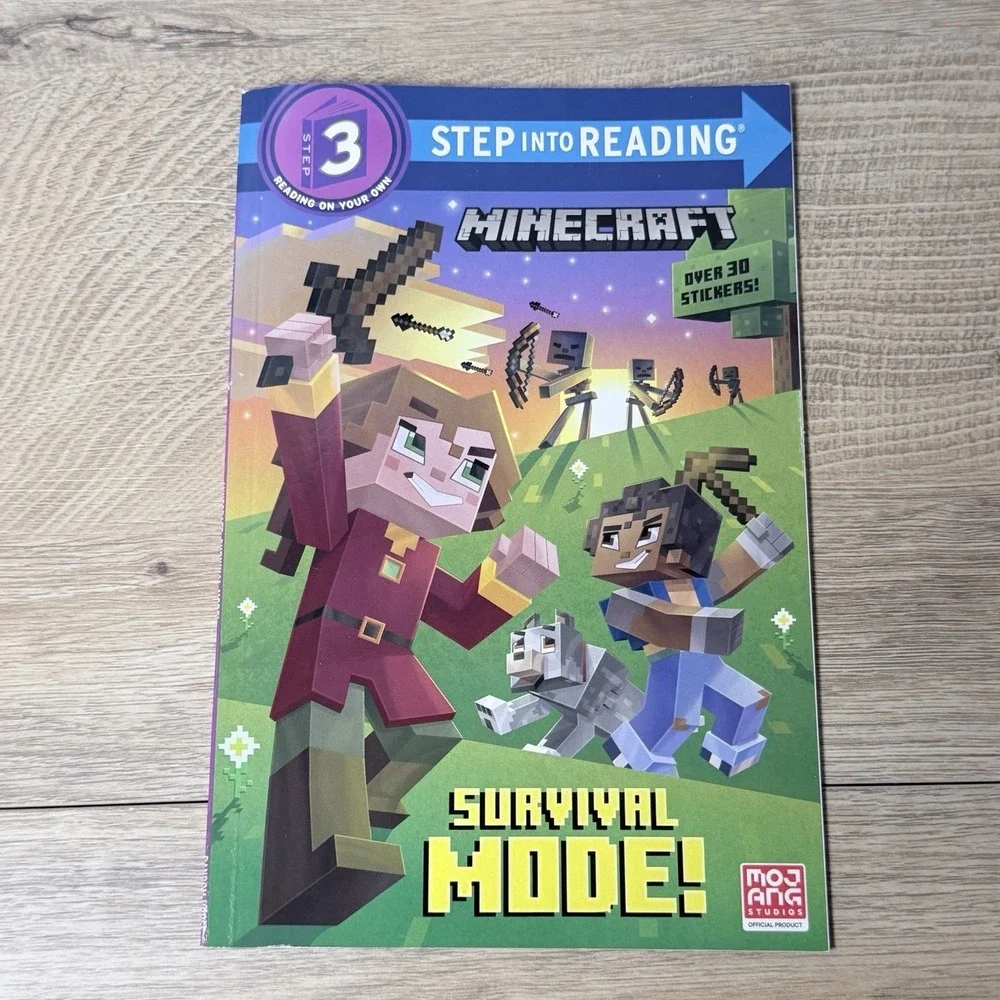 Minecraft‎ Step Into Reading Book Lot Level 3 Survival Mode Escape Nether